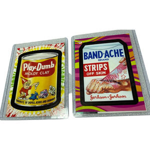 TOPPS 1973 Stickers 70s Funny Brand Mimic Card Stock Collectors Package Of 4